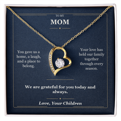 Load image into Gallery viewer, To My Mom Forever Love Necklace from Children | Grateful for You Gift
