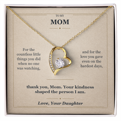 Load image into Gallery viewer, To My Mom Forever Love Necklace from Daughter | Thank You for Everything
