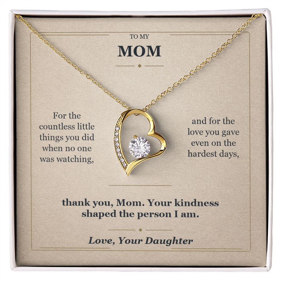 To My Mom Forever Love Necklace from Daughter | Thank You for Everything