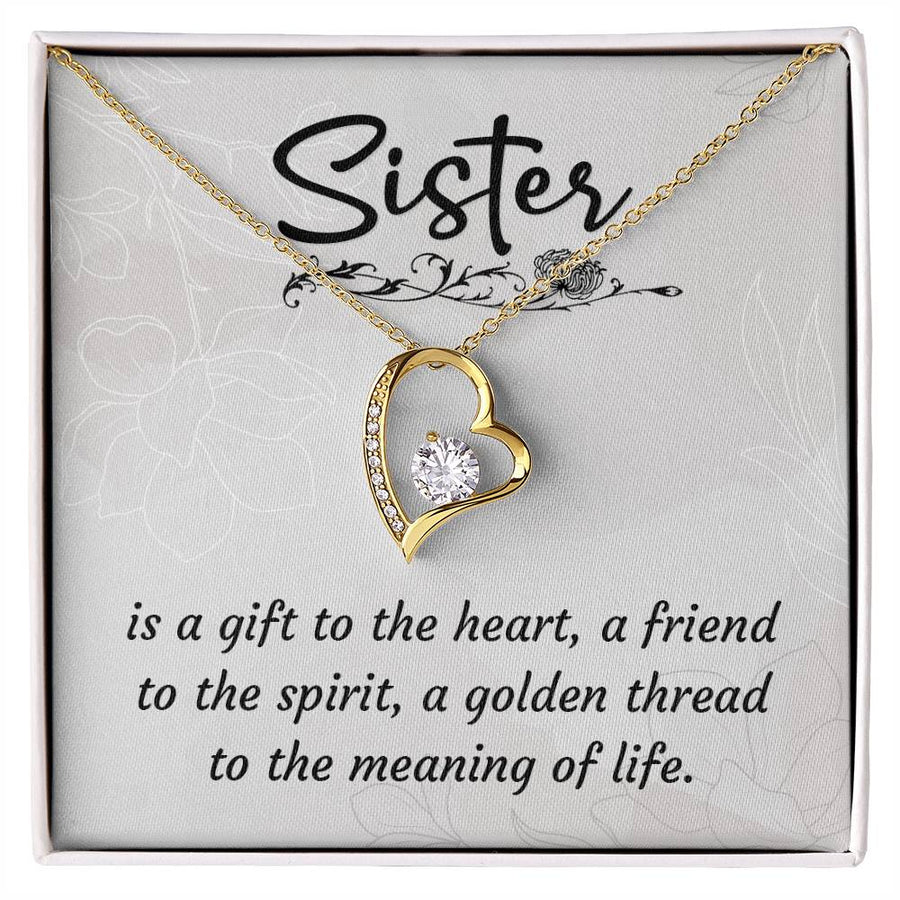 Personalized Gifts for Sister, to My Sister Necklace Gold, Unique Birthday Gifts for Sister