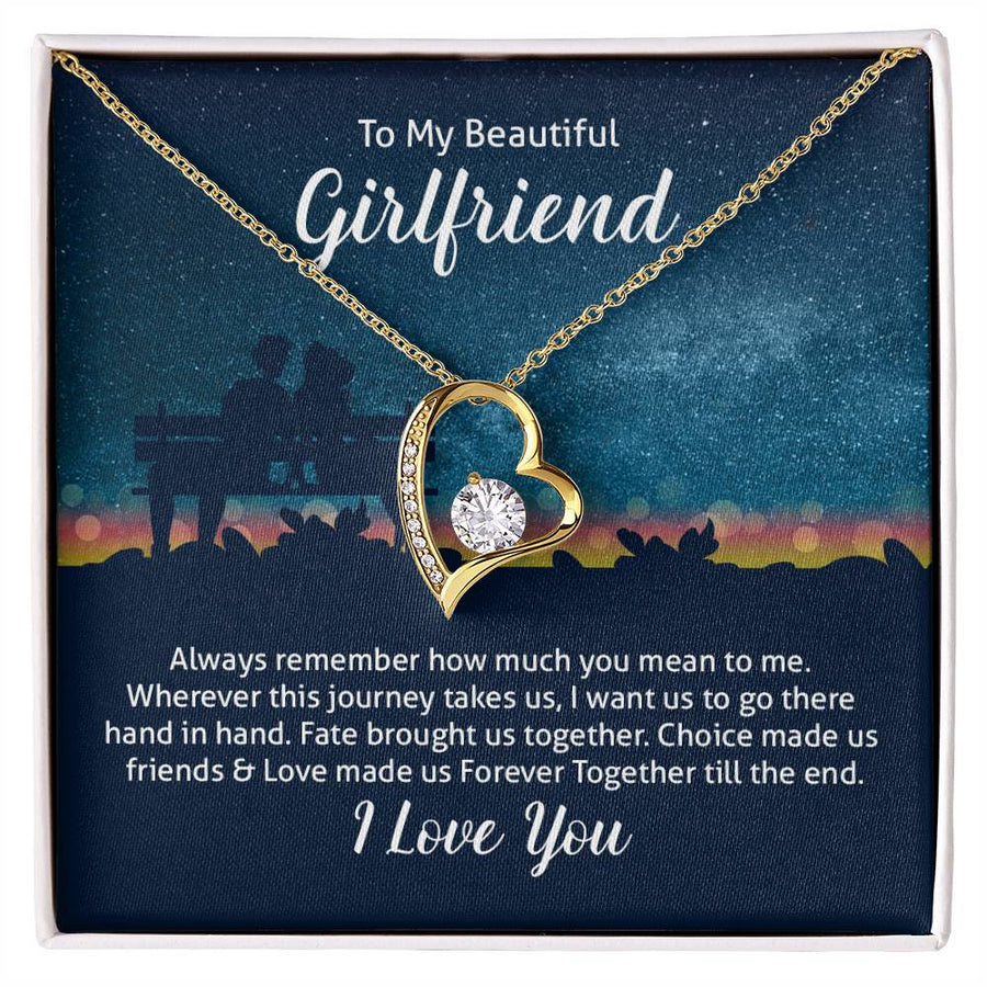 To My Girlfriend Necklace from Boyfriend, Always Remember How Much You Mean to Me