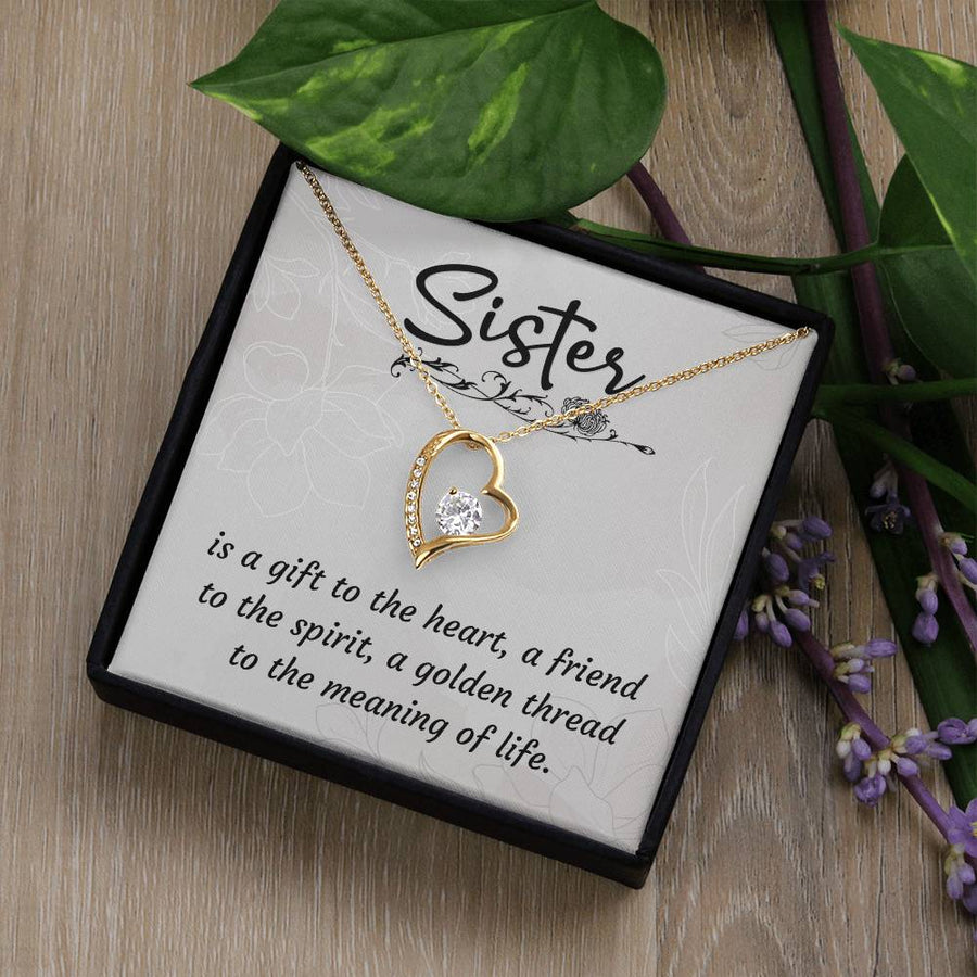 Personalized Gifts for Sister, to My Sister Necklace Gold, Unique Birthday Gifts for Sister