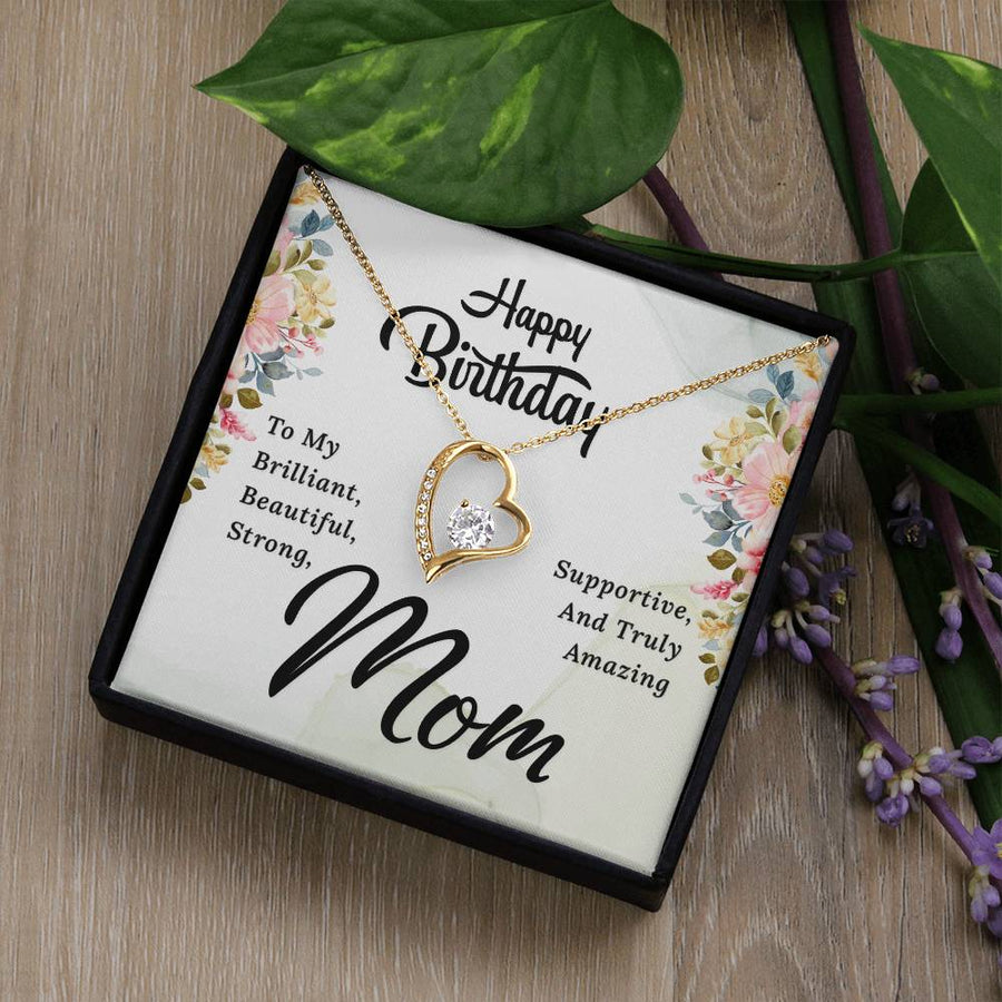 Women Birthday Necklace Mom from Daughter, Women Love Knot Necklace for Mom