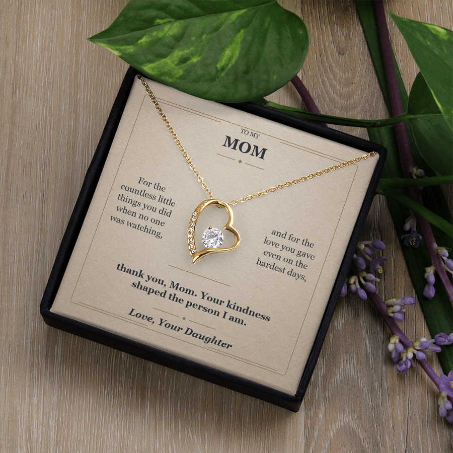 To My Mom Forever Love Necklace from Daughter | Thank You for Everything