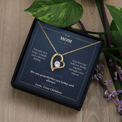 Load image into Gallery viewer, To My Mom Forever Love Necklace from Children | Grateful for You Gift

