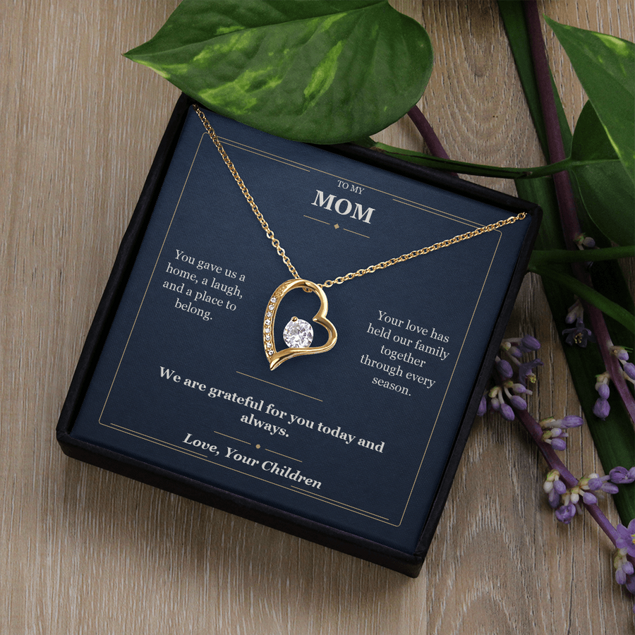 To My Mom Forever Love Necklace from Children | Grateful for You Gift