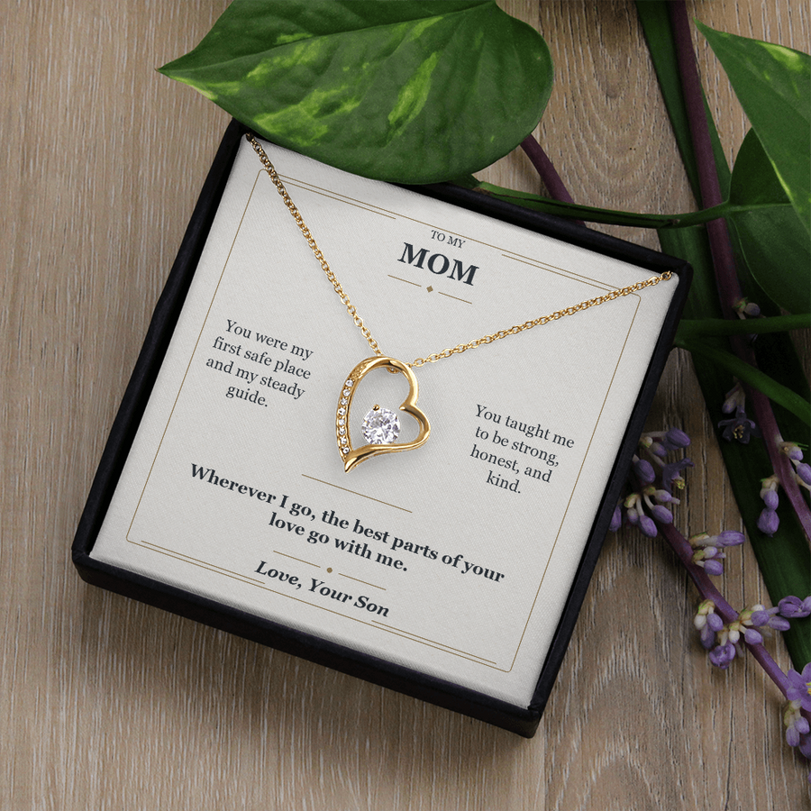 To My Mom Forever Love Necklace from Son | My First Safe Place Gift