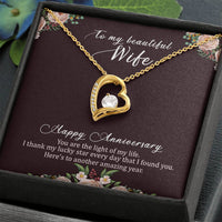 Load image into Gallery viewer, To My Beautiful Wife Necklace from Husband, Happy Anniversary GIfts
