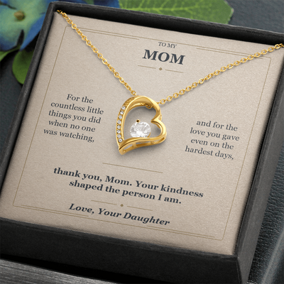 Load image into Gallery viewer, To My Mom Forever Love Necklace from Daughter | Thank You for Everything

