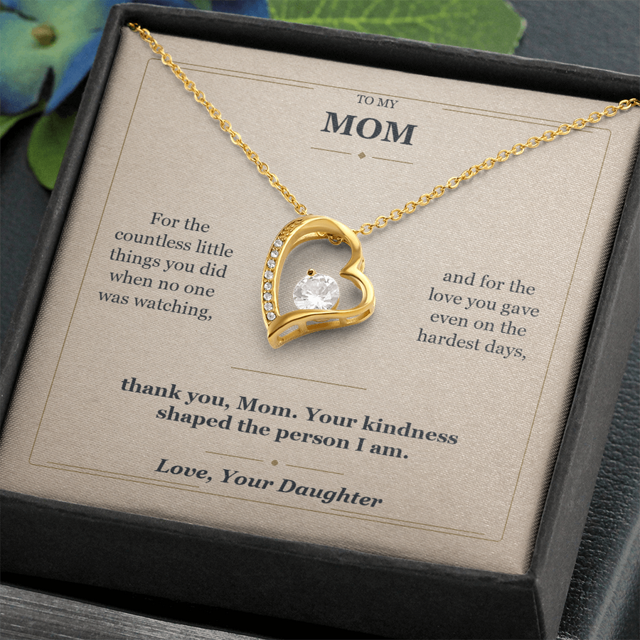 To My Mom Forever Love Necklace from Daughter | Thank You for Everything