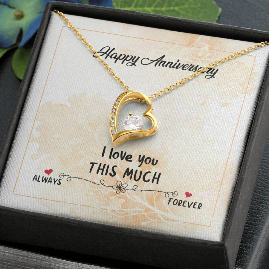 Wedding Anniversary Gifts for Wife from Husband, I Love You This Much Always to Forever