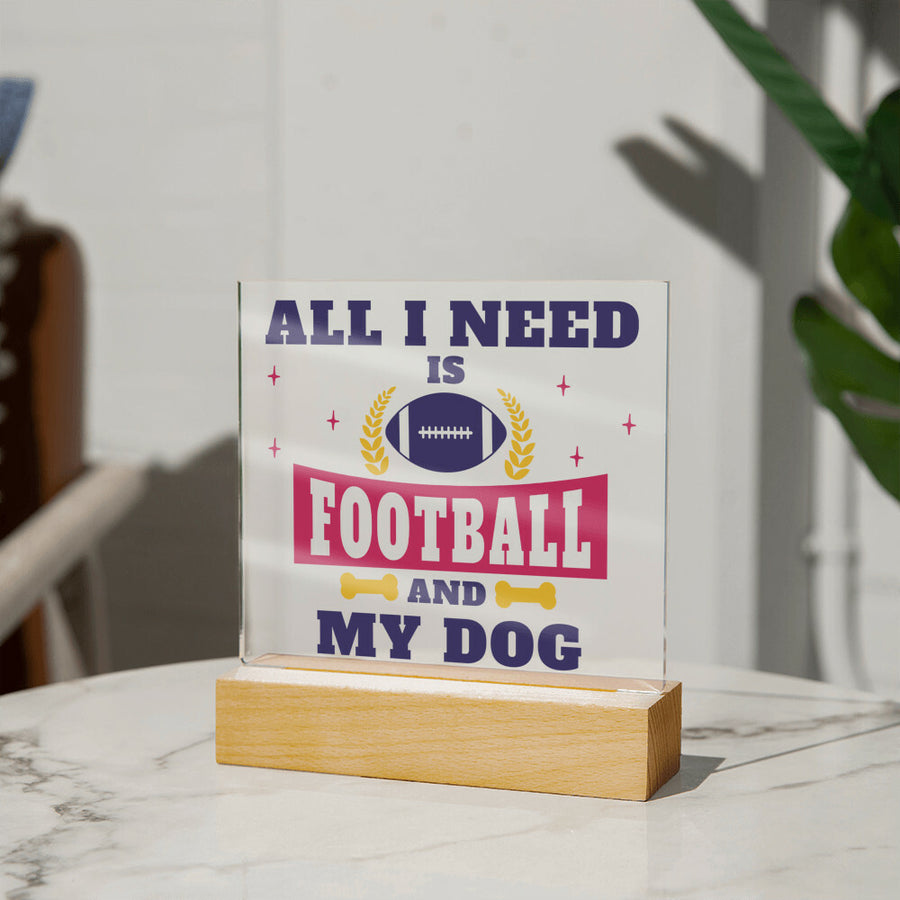 Unique Gift for Football Lovers, Birthday Gifts for Dog Lovers, Night Light Gift for Her
