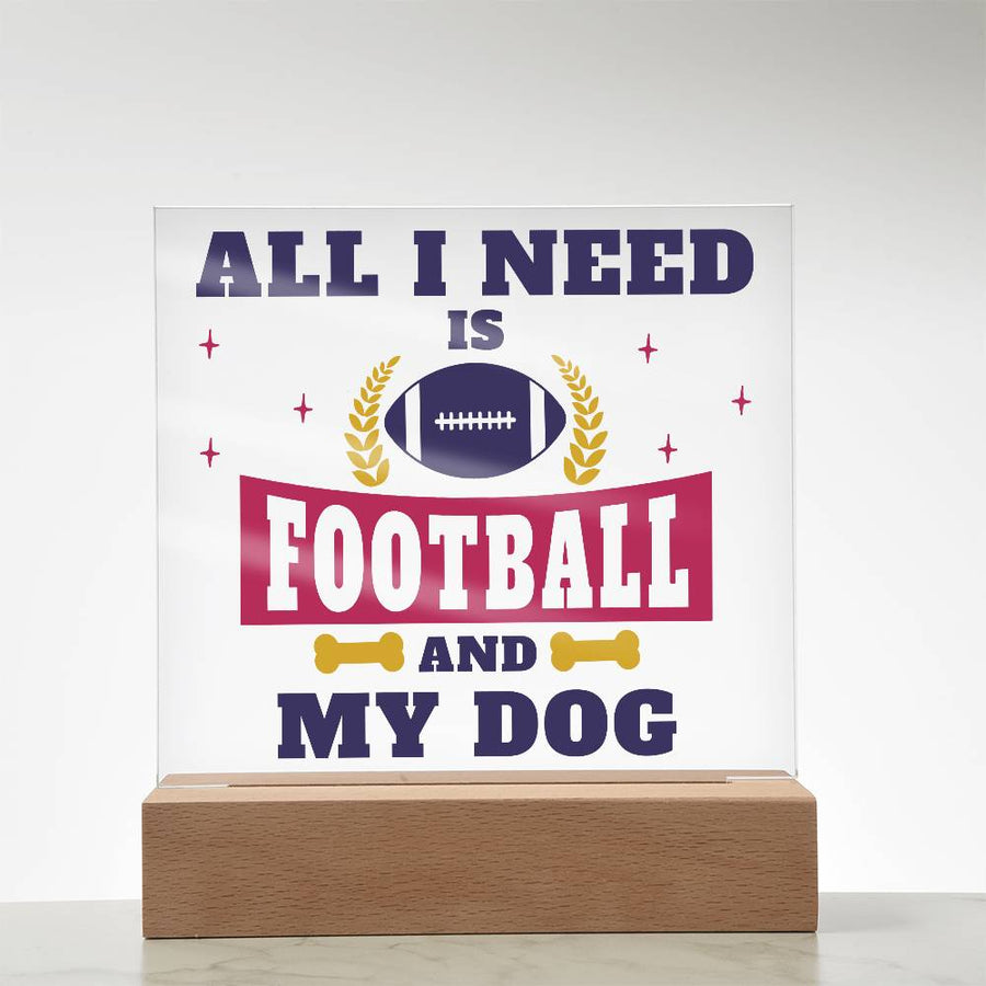 Unique Gift for Football Lovers, Birthday Gifts for Dog Lovers, Night Light Gift for Her