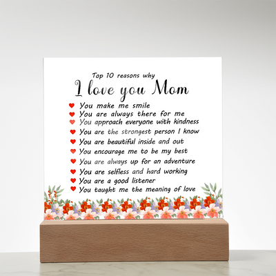 Load image into Gallery viewer, Mother&amp;#39;s Day Gifts from Daughter and Son, Top 10 Reasons Why I Love You Mom
