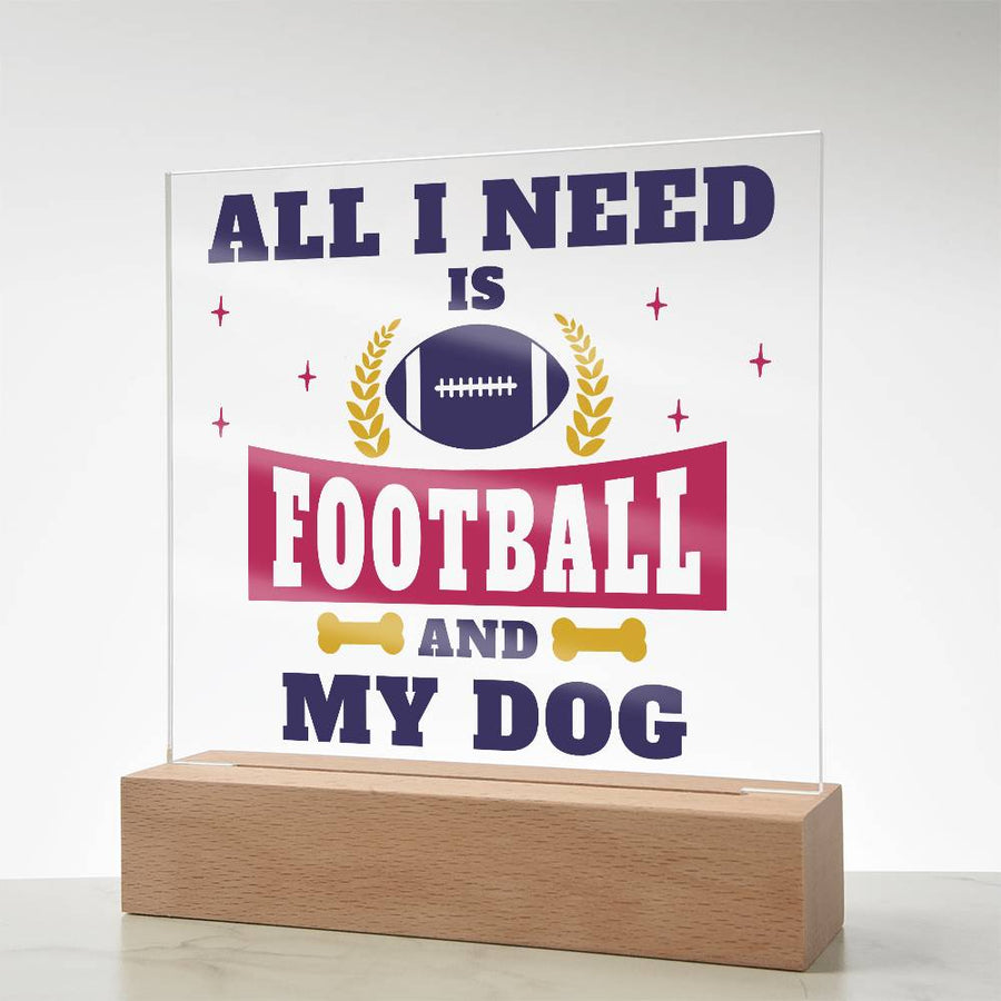 Unique Gift for Football Lovers, Birthday Gifts for Dog Lovers, Night Light Gift for Her