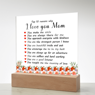 Load image into Gallery viewer, Mother&amp;#39;s Day Gifts from Daughter and Son, Top 10 Reasons Why I Love You Mom
