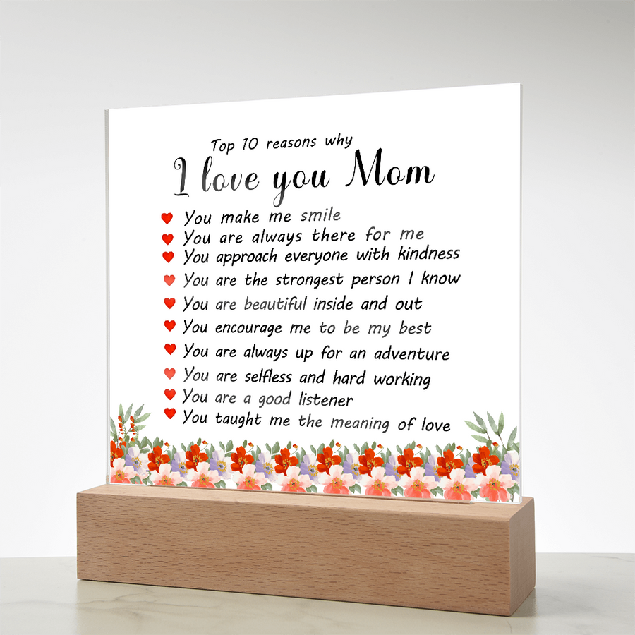 Mother's Day Gifts from Daughter and Son, Top 10 Reasons Why I Love You Mom