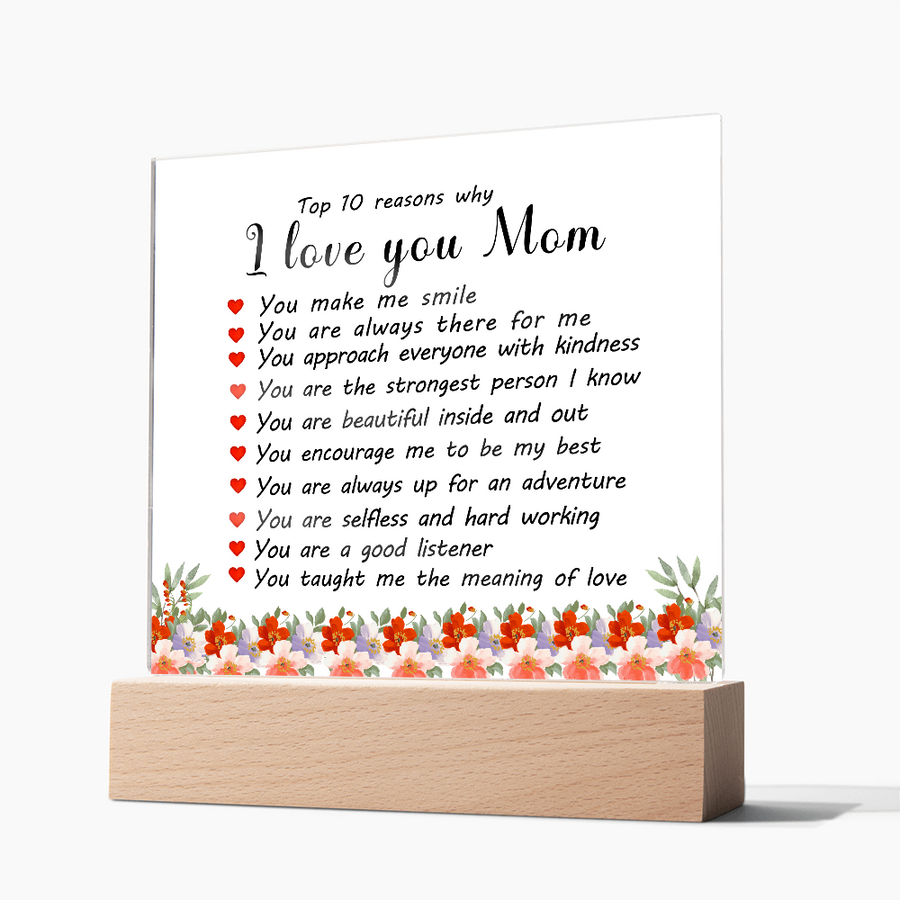 Mother's Day Gifts from Daughter and Son, Top 10 Reasons Why I Love You Mom