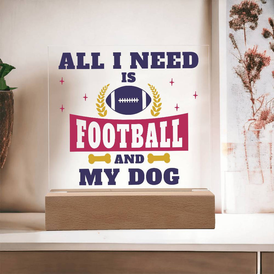 Unique Gift for Football Lovers, Birthday Gifts for Dog Lovers, Night Light Gift for Her