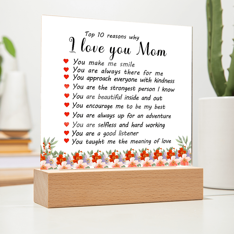 Mother's Day Gifts from Daughter and Son, Top 10 Reasons Why I Love You Mom