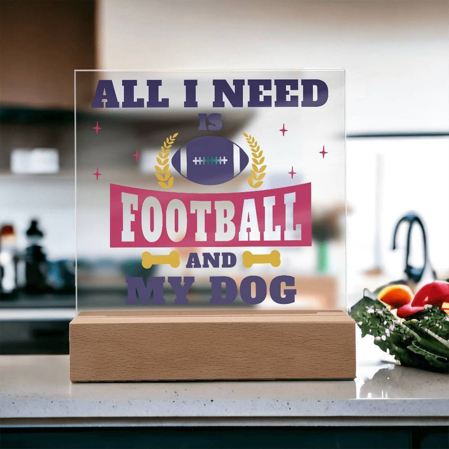 Unique Gift for Football Lovers, Birthday Gifts for Dog Lovers, Night Light Gift for Her