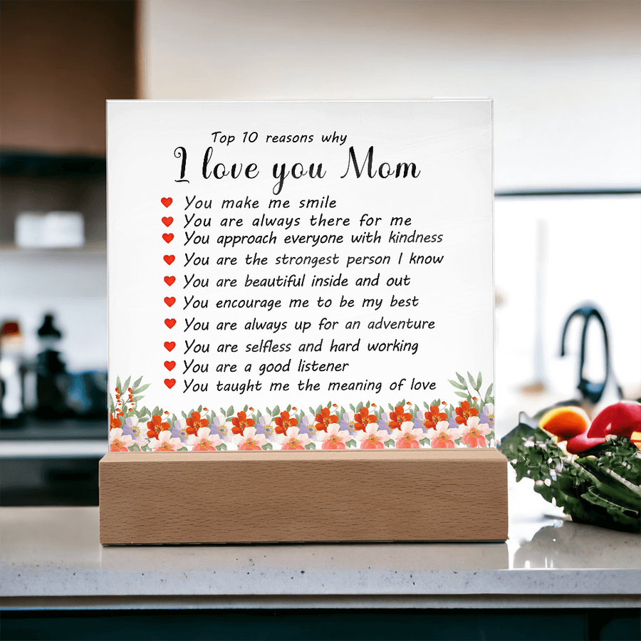 Mother's Day Gifts from Daughter and Son, Top 10 Reasons Why I Love You Mom