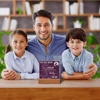 Load image into Gallery viewer, To My Son Printed Acrylic Plaque with LED Base – Birthday, Graduation, Holiday Gift
