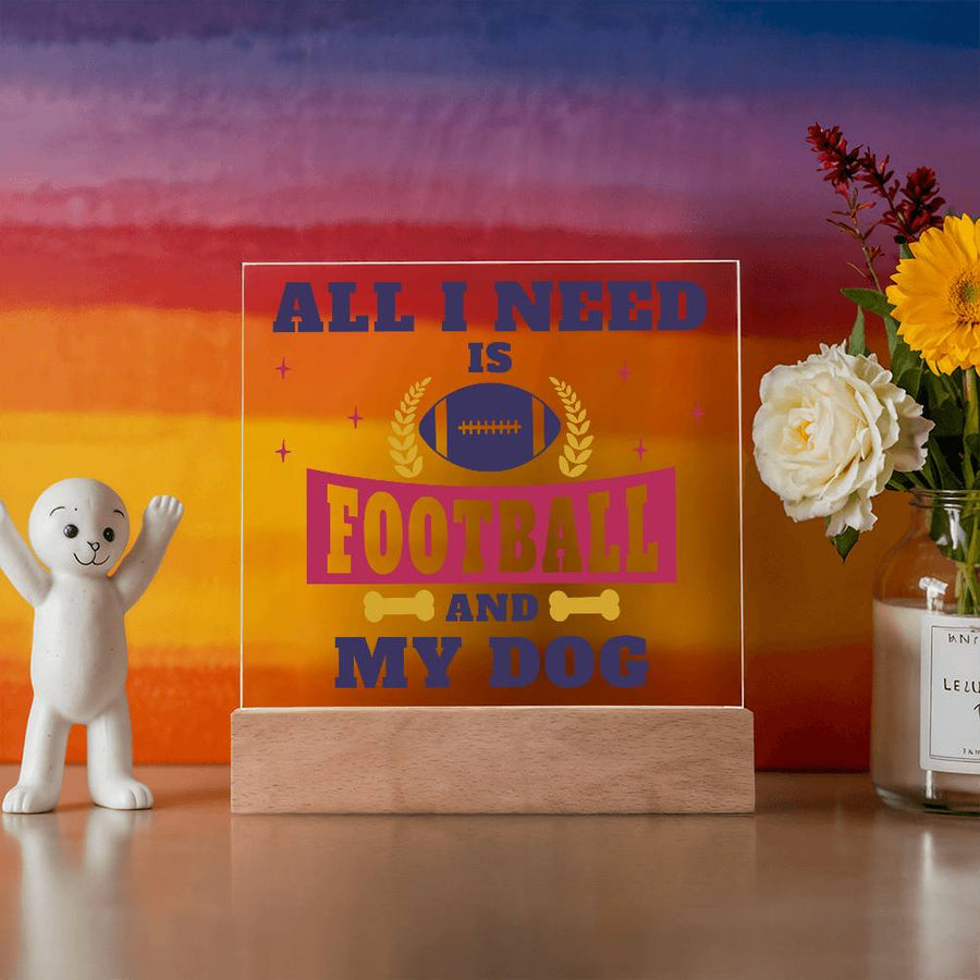 Unique Gift for Football Lovers, Birthday Gifts for Dog Lovers, Night Light Gift for Her