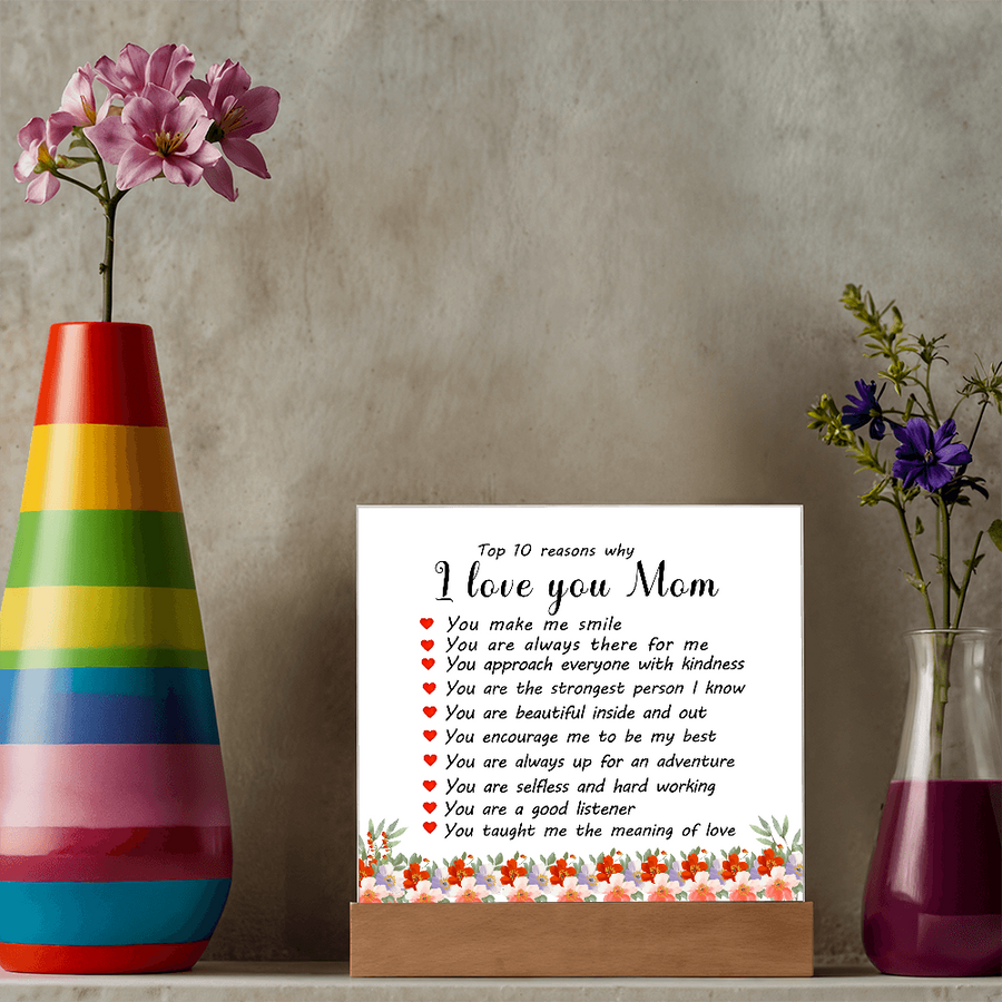 Mother's Day Gifts from Daughter and Son, Top 10 Reasons Why I Love You Mom