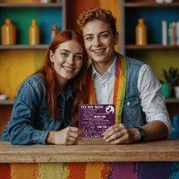 Load image into Gallery viewer, To My Son Printed Acrylic Plaque with LED Base – Birthday, Graduation, Holiday Gift
