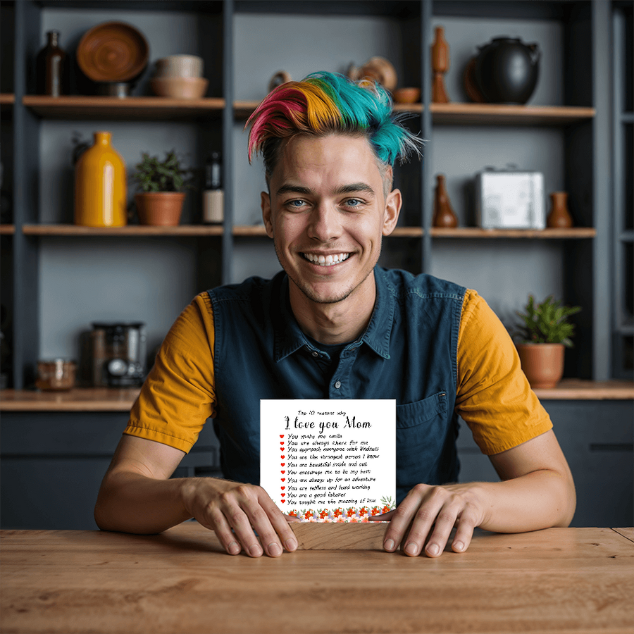 Mother's Day Gifts from Daughter and Son, Top 10 Reasons Why I Love You Mom