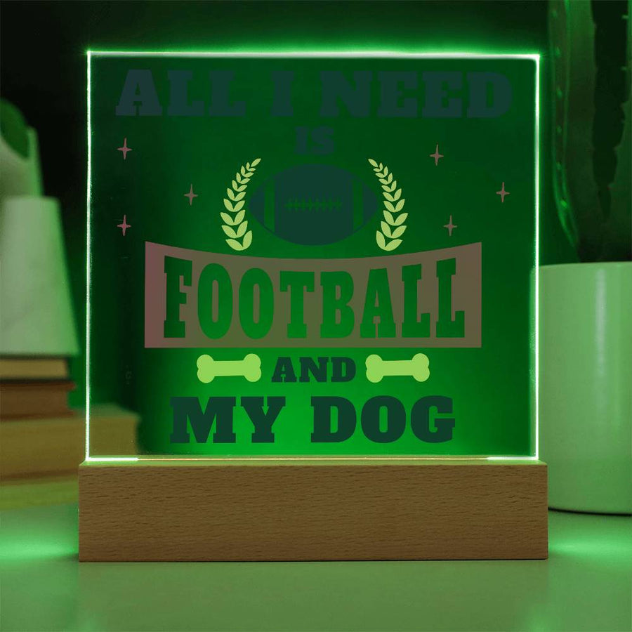 Unique Gift for Football Lovers, Birthday Gifts for Dog Lovers, Night Light Gift for Her