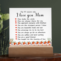 Load image into Gallery viewer, Mother&#39;s Day Gifts from Daughter and Son, Top 10 Reasons Why I Love You Mom
