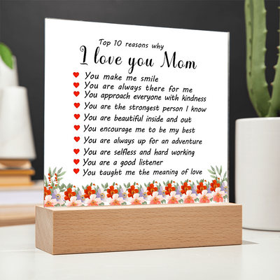 Load image into Gallery viewer, Mother&amp;#39;s Day Gifts from Daughter and Son, Top 10 Reasons Why I Love You Mom
