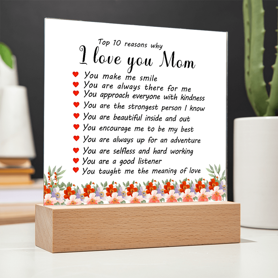 Mother's Day Gifts from Daughter and Son, Top 10 Reasons Why I Love You Mom