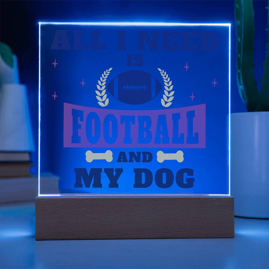 Unique Gift for Football Lovers, Birthday Gifts for Dog Lovers, Night Light Gift for Her