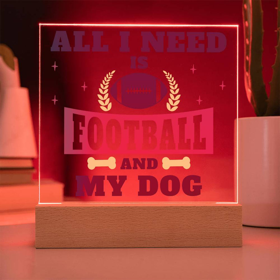 Unique Gift for Football Lovers, Birthday Gifts for Dog Lovers, Night Light Gift for Her