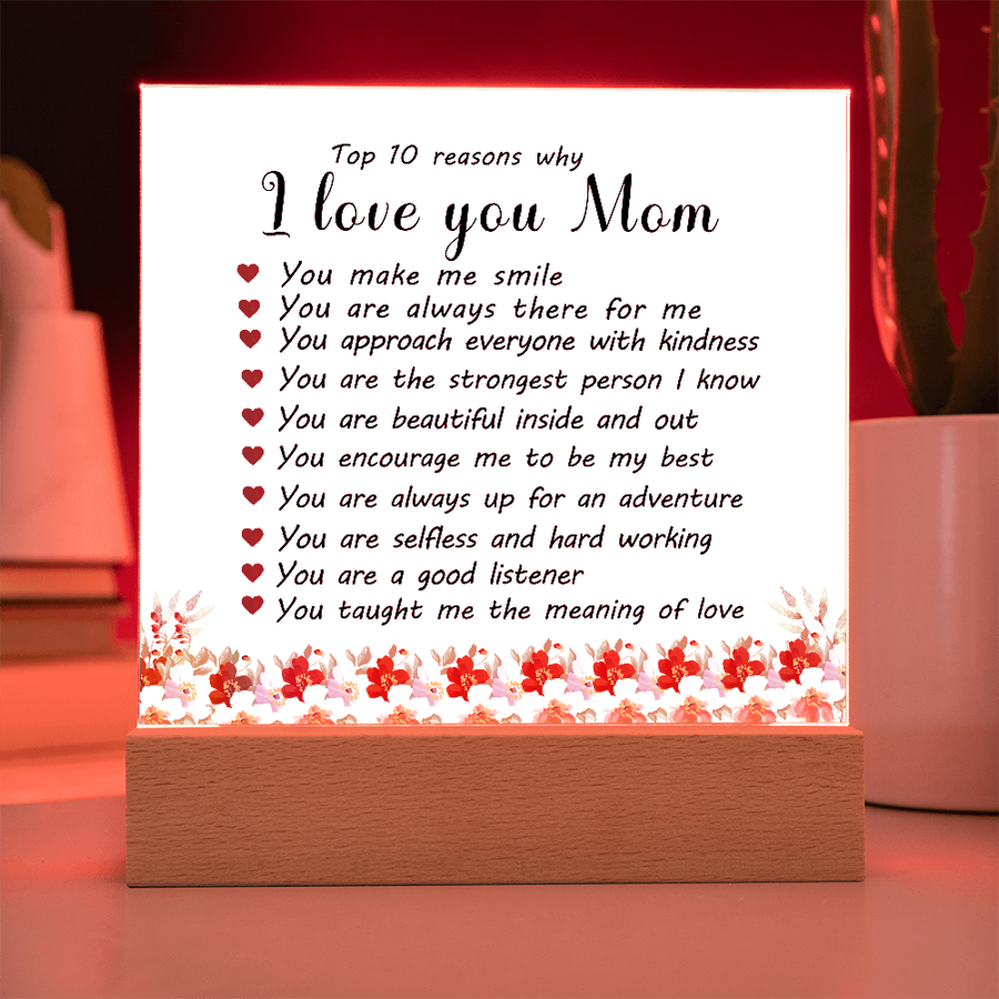 Mother's Day Gifts from Daughter and Son, Top 10 Reasons Why I Love You Mom