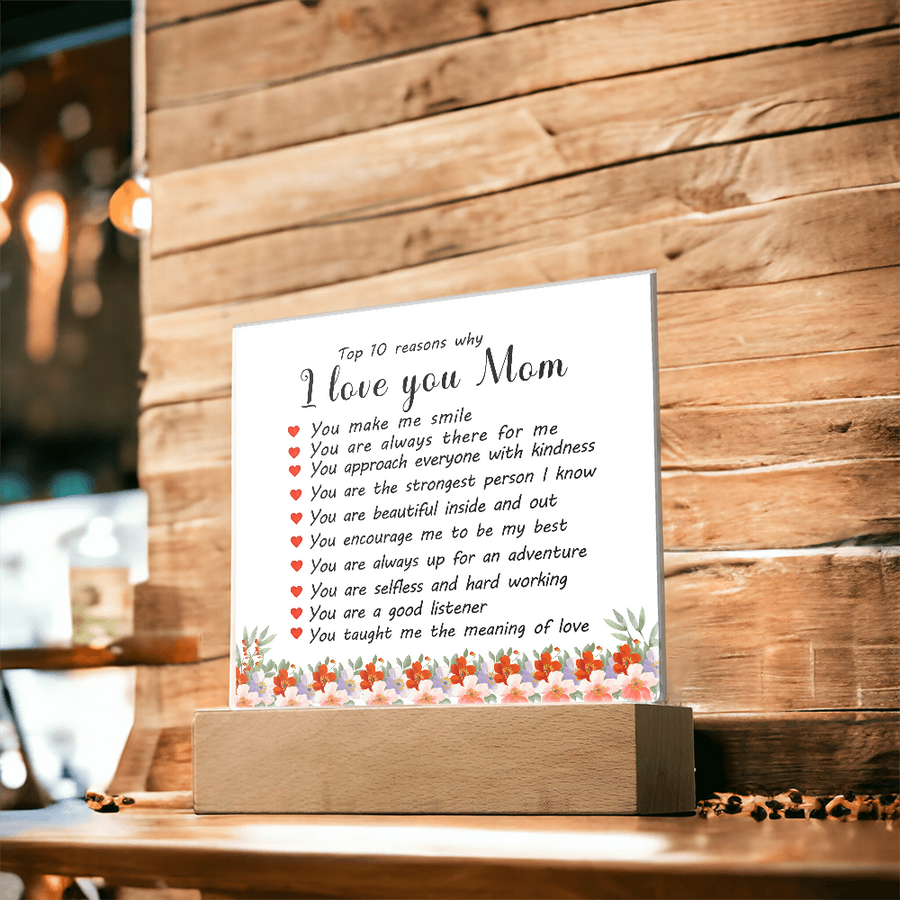 Mother's Day Gifts from Daughter and Son, Top 10 Reasons Why I Love You Mom