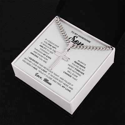 Load image into Gallery viewer, To My Son Cuban Chain Necklace From Mom, Son Necklace From Dad, Mother And Sons Necklaces
