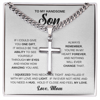 Load image into Gallery viewer, To My Son Cuban Chain Necklace From Mom, Son Necklace From Dad, Mother And Sons Necklaces
