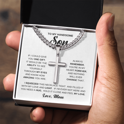 Load image into Gallery viewer, To My Son Cuban Chain Necklace From Mom, Son Necklace From Dad, Mother And Sons Necklaces
