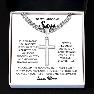 Load image into Gallery viewer, To My Son Cuban Chain Necklace From Mom, Son Necklace From Dad, Mother And Sons Necklaces
