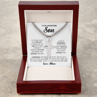 Load image into Gallery viewer, To My Son Cuban Chain Necklace From Mom, Son Necklace From Dad, Mother And Sons Necklaces
