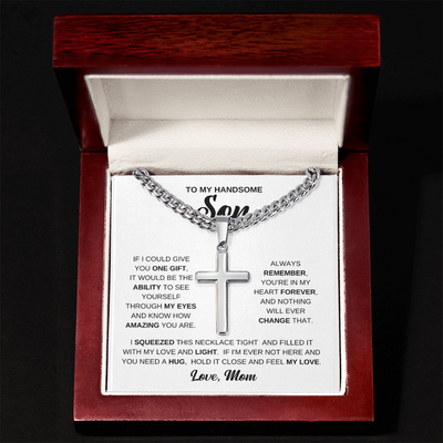 Load image into Gallery viewer, To My Son Cuban Chain Necklace From Mom, Son Necklace From Dad, Mother And Sons Necklaces
