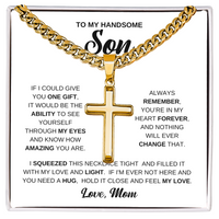 Load image into Gallery viewer, To My Son Cuban Chain Necklace From Mom, Son Necklace From Dad, Mother And Sons Necklaces
