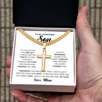 Load image into Gallery viewer, To My Son Cuban Chain Necklace From Mom, Son Necklace From Dad, Mother And Sons Necklaces
