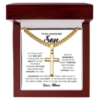 Load image into Gallery viewer, To My Son Cuban Chain Necklace From Mom, Son Necklace From Dad, Mother And Sons Necklaces
