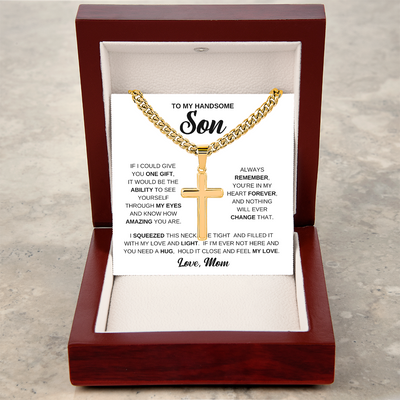 Load image into Gallery viewer, To My Son Cuban Chain Necklace From Mom, Son Necklace From Dad, Mother And Sons Necklaces
