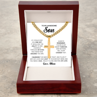 Load image into Gallery viewer, To My Son Cuban Chain Necklace From Mom, Son Necklace From Dad, Mother And Sons Necklaces
